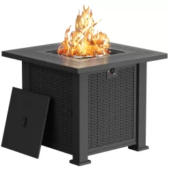 Devoko 28" Square 50000 BTU Propane Fire Pit Table