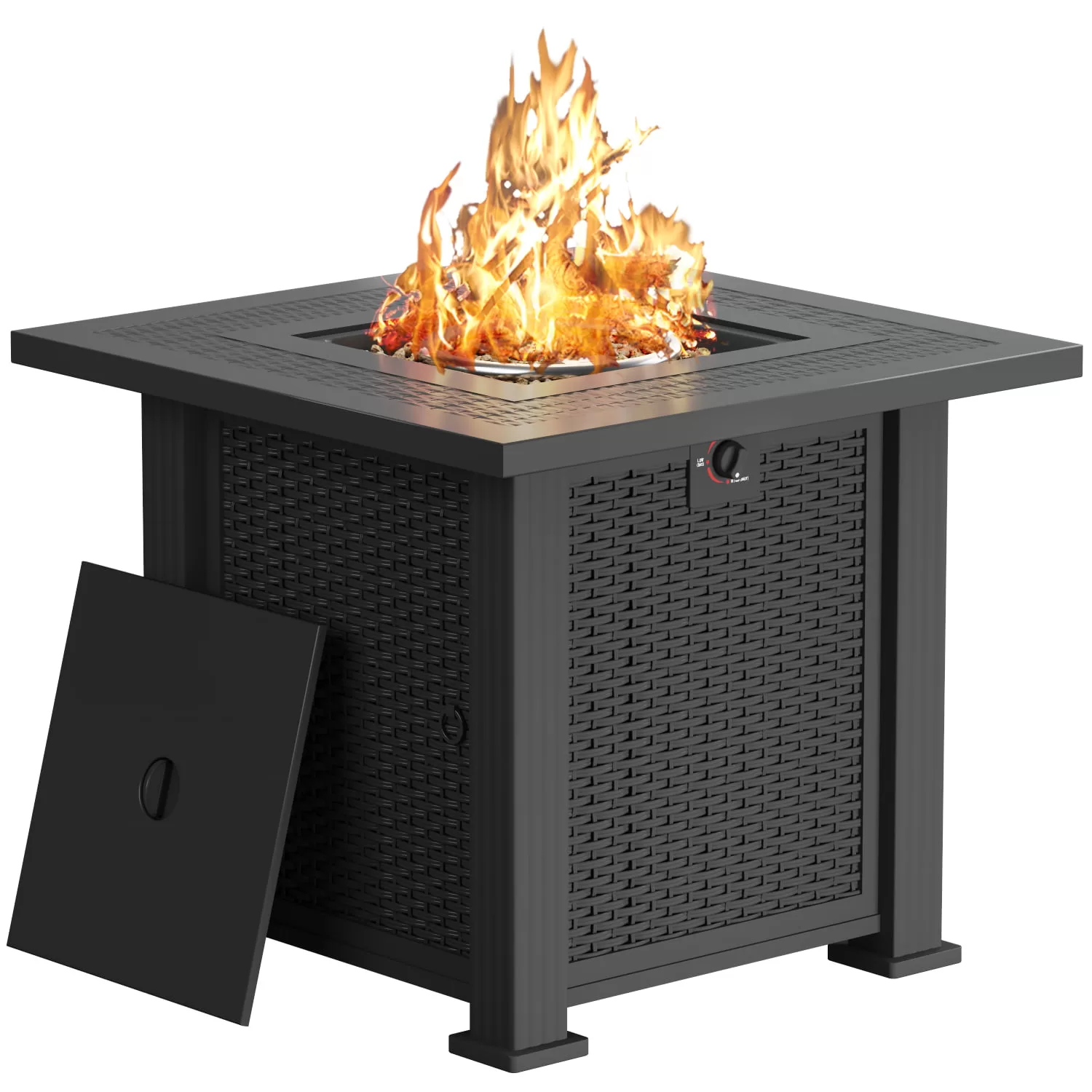 Devoko 28" Square 50000 BTU Propane Fire Pit Table