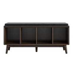 Novogratz Brittany Entryway Bench, Walnut