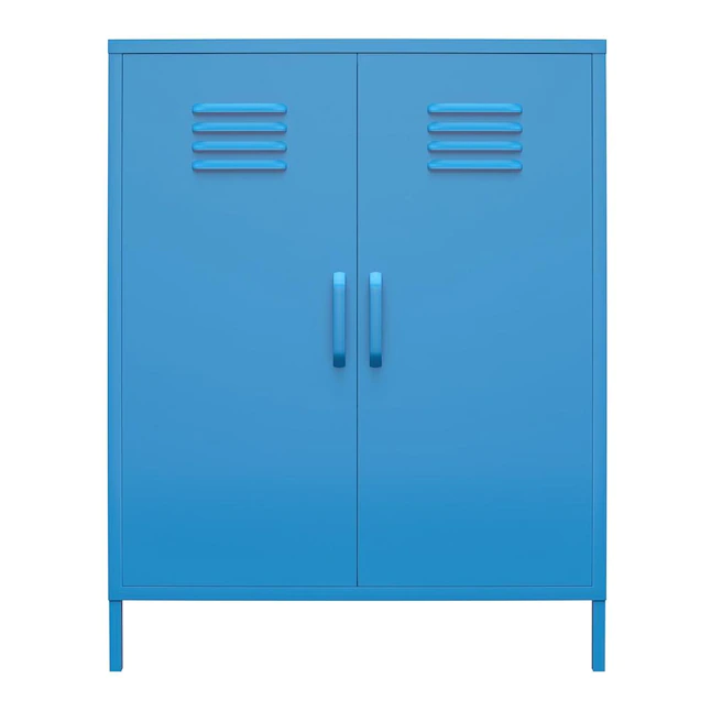 Ameriwood Home Cache 43.43-in W x 39.96-in H x 15.75-in D Steel Full Storage Lockers, Blue Cabinet - Image 3