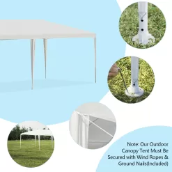 Costway 10'x30'Party Wedding Tent Canopy Heavy duty Pavilion 5 Sidewall