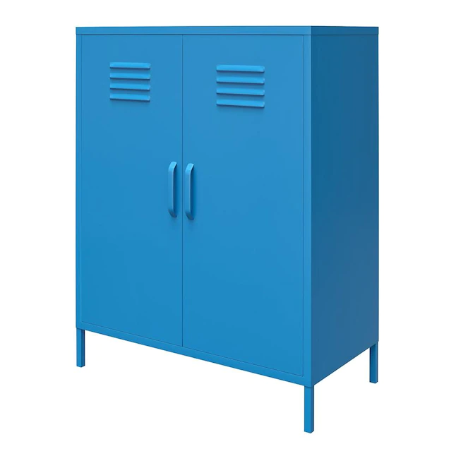 Ameriwood Home Cache 43.43-in W x 39.96-in H x 15.75-in D Steel Full Storage Lockers, Blue Cabinet - Image 4