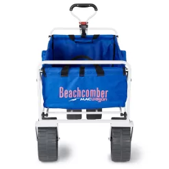 Mac Sports Collapsible Folding All Terrain Outdoor Beach Utility Wagon Cart, Blue