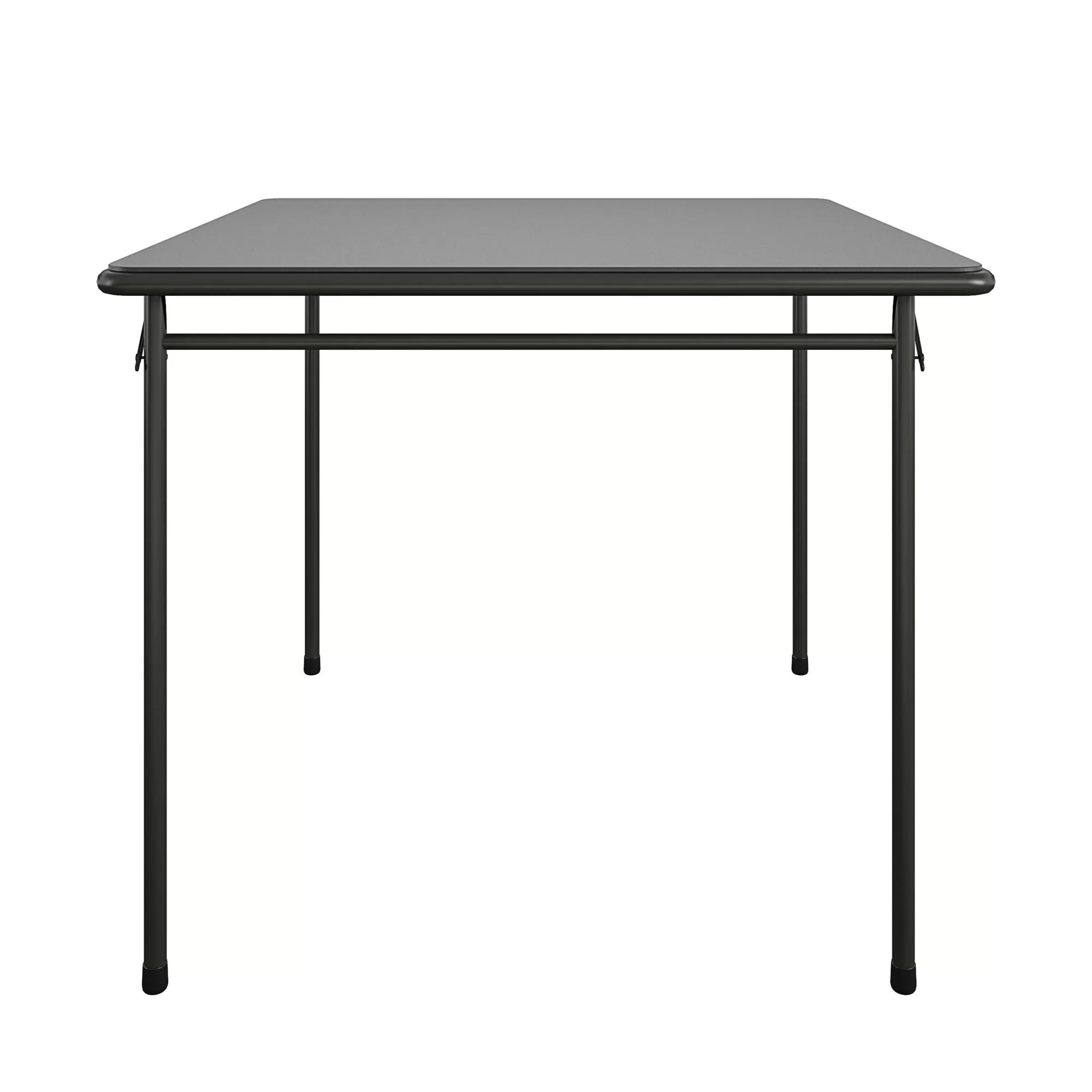 COSCO Premium 5-Piece Fabric Folding Chair & Classic 34"Vinyl Card Table Set, Black