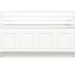Linon Laredo Storage Bench, White