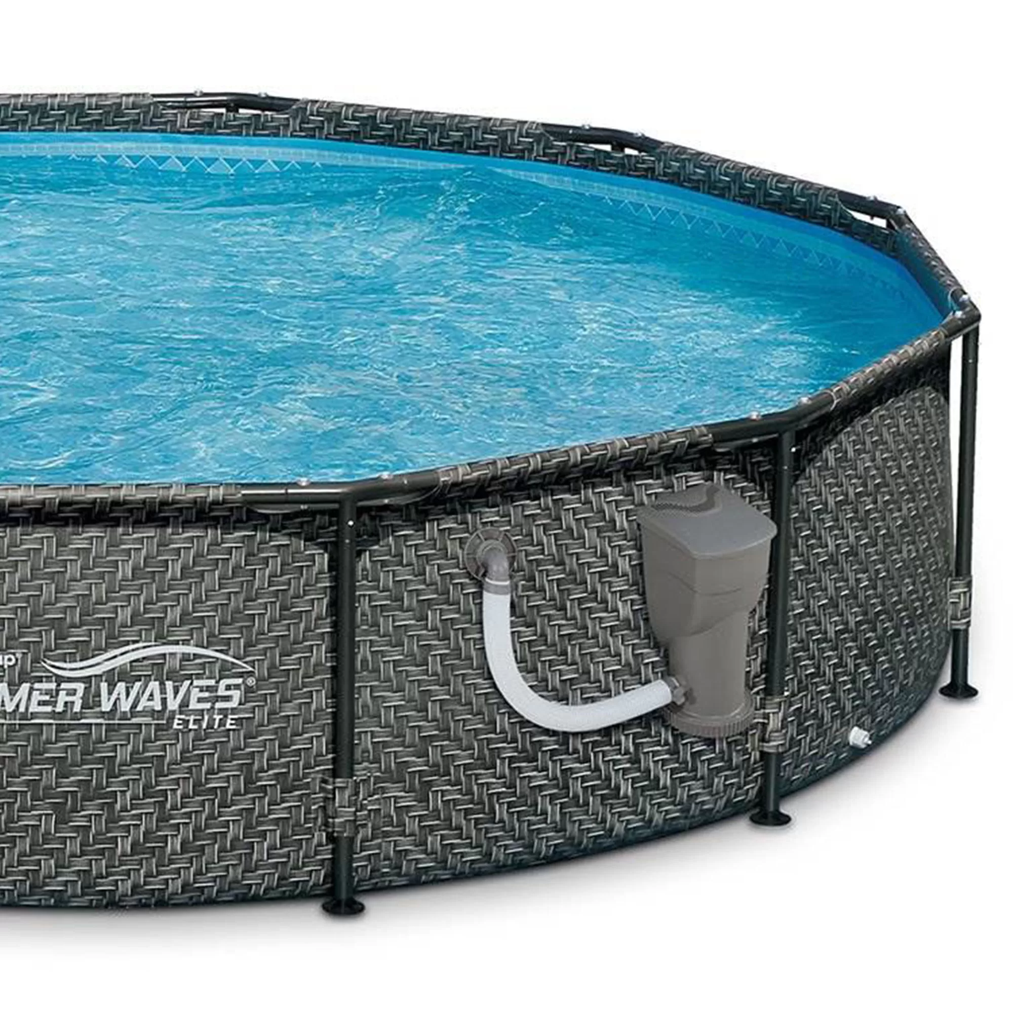 Summer Waves 12' x 33" Outdoor Round Frame Above Ground Pool with Pump