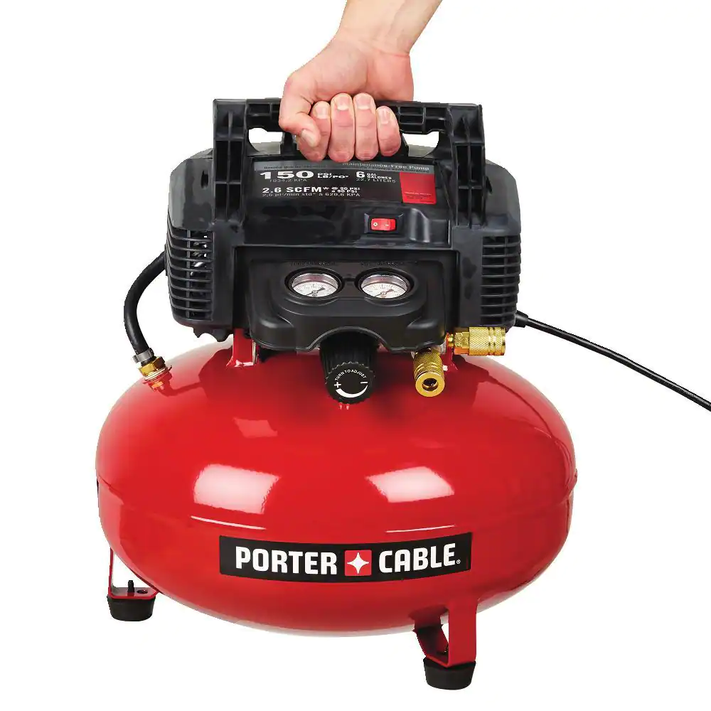 Porter-Cable C2002 6 Gal. 150 PSI Portable Electric Pancake Air Compressor