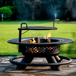 Alternative view of MASTER FORGE 47.24-in W Black Steel Wood-Burning Fire Pit