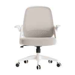 Hbada Office Task Desk Chair Swivel Home Comfort Chairs with Flip-up Arms and Adjustable Height, grey