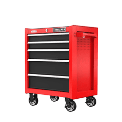 CRAFTSMAN CMST98264RB 2000 Series 26.5-in W x 34-in H 5-Drawer Steel Rolling Tool Cabinet (Red)