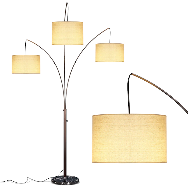 Brightech 84-in Oil Brushed Bronze Multi-head Floor Lamp