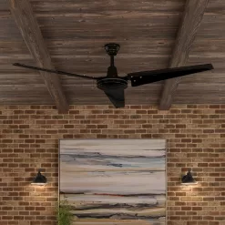 Hampton Bay 60-inch Indoor/Outdoor Black Ceiling Fan