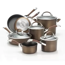 Circulon 82765 Hard Anodized Cookware Set 15-in Aluminum Cookware Set with Lid(s) Included, 11-Piece