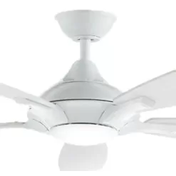 Home Decorators Collection 14427 Petersford 52 in. Integrated LED Indoor White Ceiling Fan with Light Kit and Remote Control