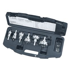 IDEAL 8-Piece Carbide-tipped Arbored Hole Saw Set
