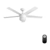 Home Decorators Collection SW1422WH Merwry 52 in. Integrated LED Indoor White Ceiling Fan with Light Kit and Remote Control