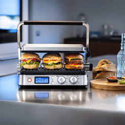 DeLonghi Livenza All-Day 130 sq. in. Stainless Steel Non-Stick Indoor Grill