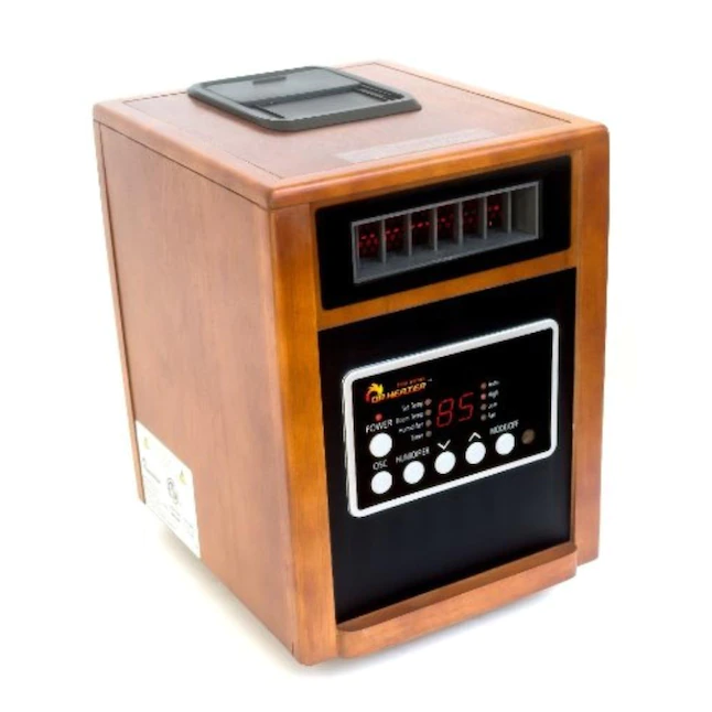 Dr Infrared Heater DR-998 1500-Watt Infrared Quartz Cabinet Indoor Electric Space Heater with Thermostat and Remote Included - Image 3