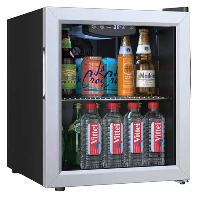 EdgeStar BWC71SS 18 Inch Wide 52 Can, Door Freestanding Beverage Refrigerator, Stainless Steel