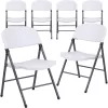Flash Furniture 6-Pack Granite White Standard Folding Chair with Solid Seat (Indoor)