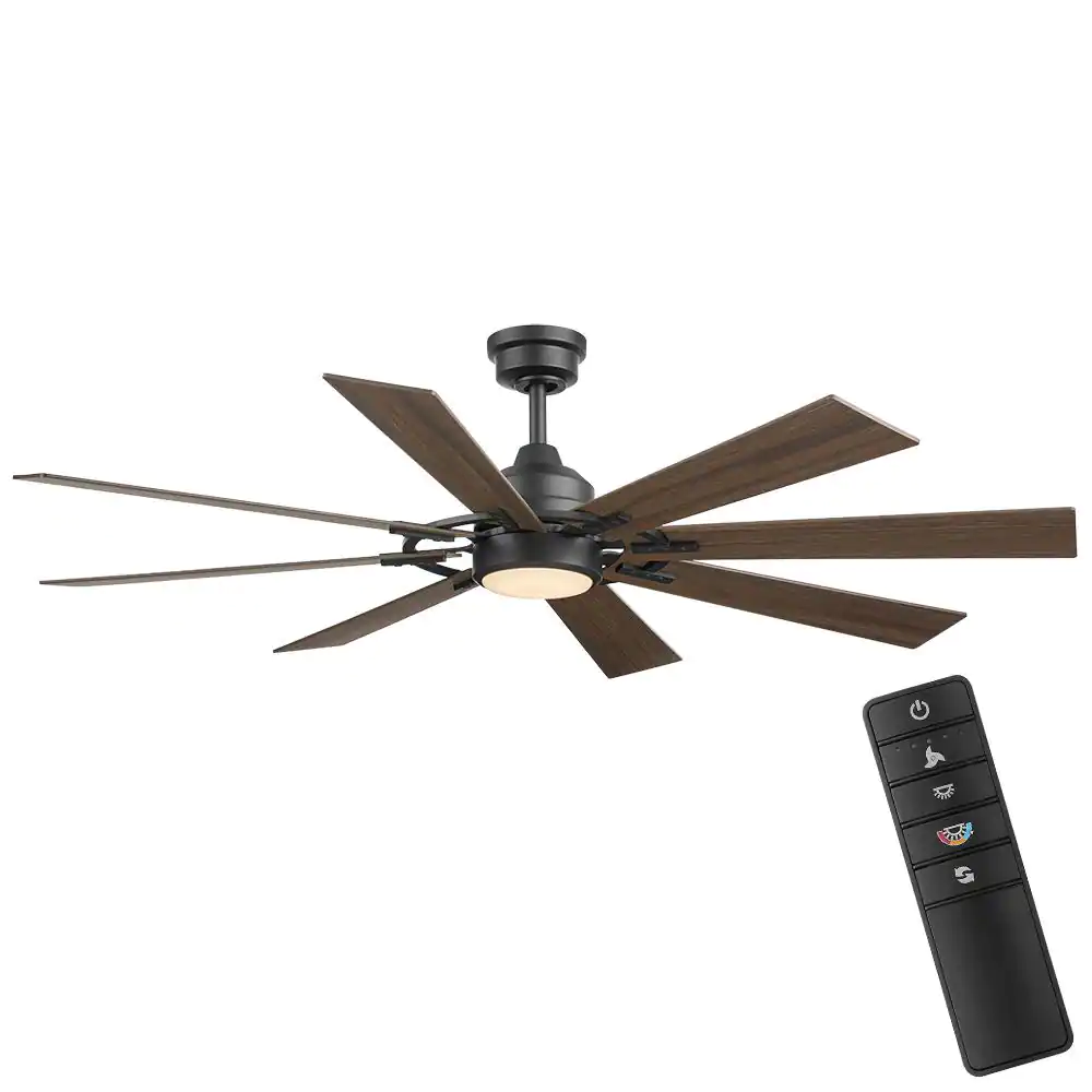 Home Decorators Collection 52106 Makenna 60 in. Changing Integrated Outdoor LED DC Motor and Remote