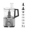 GE 12-Cup Stainless Steel Food Processor with 3 Variable Speeds