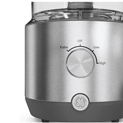 GE 12-Cup Stainless Steel Food Processor with 3 Variable Speeds