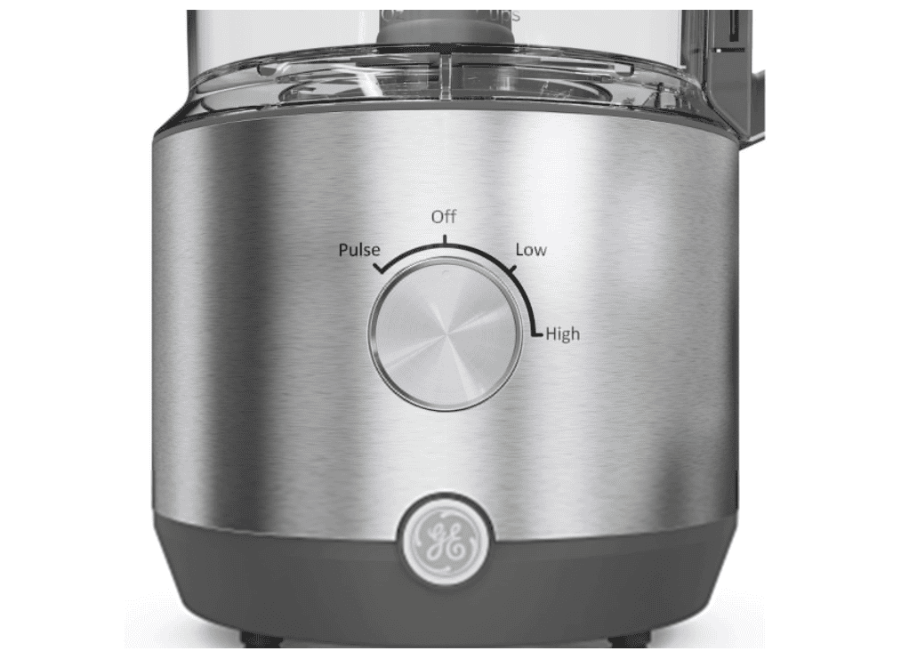 GE 12-Cup Stainless Steel Food Processor with 3 Variable Speeds