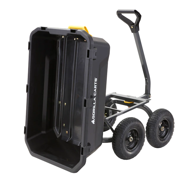 Gorilla Carts 7-cu ft Poly Yard Cart - Image 3