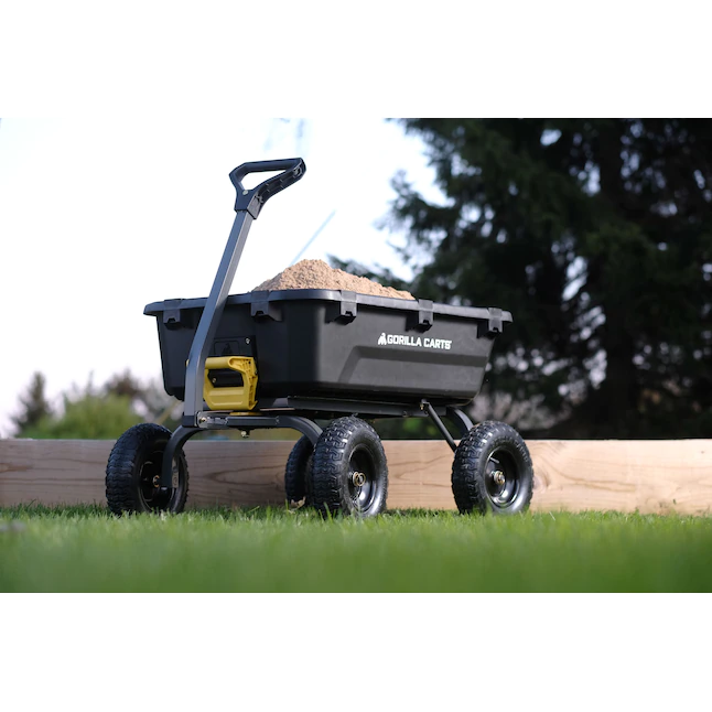 Gorilla Carts 7-cu ft Poly Yard Cart - Image 2