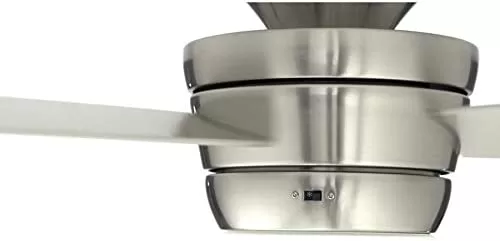 Harbor Breeze Mazon 44-in Brushed Nickel LED Indoor Flush Mount Ceiling Fan with Light Remote (3-Blade) - Image 2
