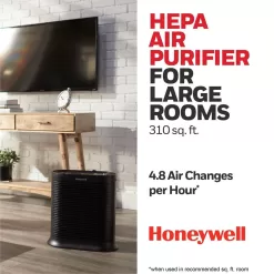 Honeywell HEPA Air Purifier, Large Room (310 sq. ft.) Black