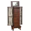 Jewelry Cabinet Armoire Jewelry Box Storage Chest Stand Organizer Wood Christmas Gift