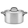 KitchenAid  8 Quart Stainless Steel 5-Ply Clad Stockpot with Lid