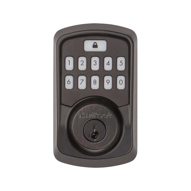 Kwikset Aura Venetian Bronze Bluetooth Enabled Single Cylinder Electronic Deadbolt Lighted Keypad - Image 6