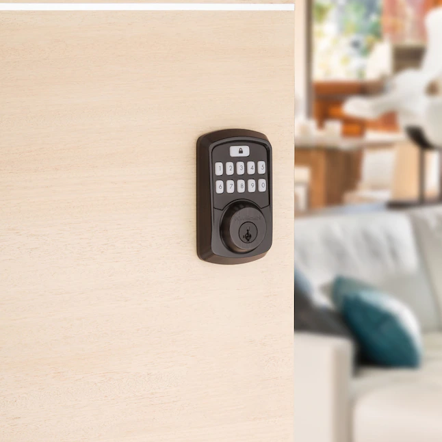 Kwikset Aura Venetian Bronze Bluetooth Enabled Single Cylinder Electronic Deadbolt Lighted Keypad - Image 7