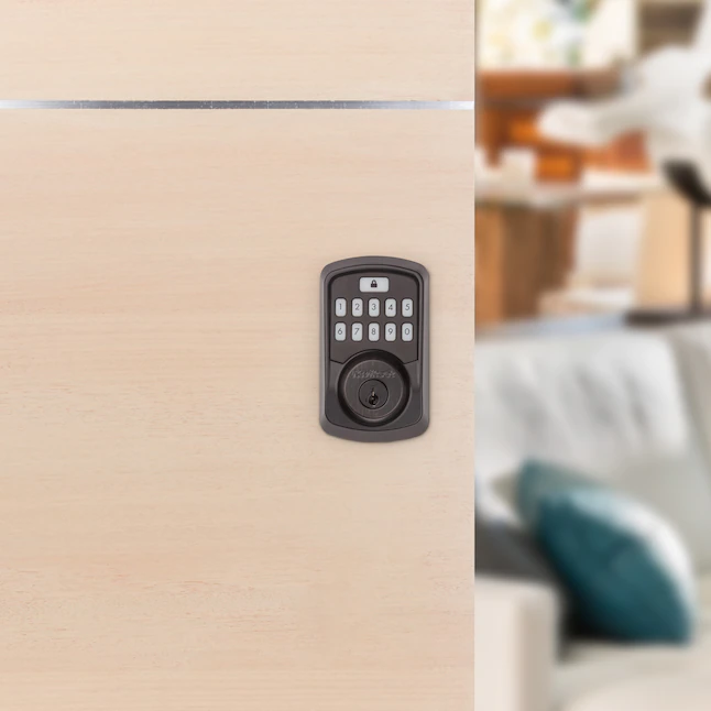 Kwikset Aura Venetian Bronze Bluetooth Enabled Single Cylinder Electronic Deadbolt Lighted Keypad - Image 9