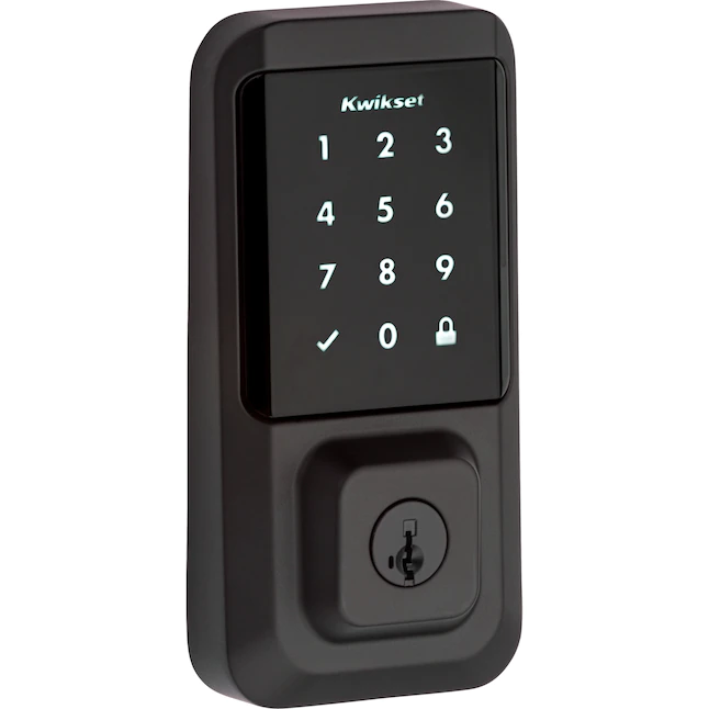 Kwikset Halo Matte Black Wi-fi Compatibility Single Cylinder Smartkey Electronic Deadbolt Lighted Keypad Touchscreen - Image 3