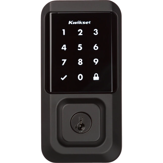 Kwikset Halo Matte Black Wi-fi Compatibility Single Cylinder Smartkey Electronic Deadbolt Lighted Keypad Touchscreen - Image 5