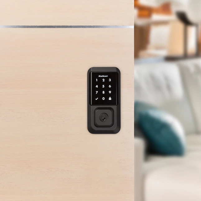 Kwikset Halo Matte Black Wi-fi Compatibility Single Cylinder Smartkey Electronic Deadbolt Lighted Keypad Touchscreen - Image 9