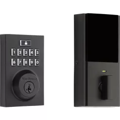Alternative view of Kwikset SmartCode 913 Venetian Bronze Single Cylinder Electronic Deadbolt Lighted Keypad