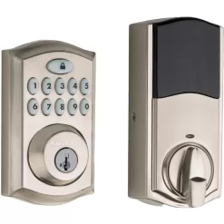Kwikset SmartCode 913 Satin Nickel Single Cylinder Electronic Deadbolt Lighted Keypad