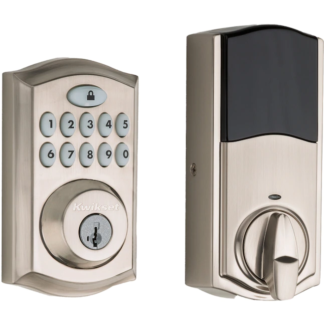 Kwikset SmartCode 913 Satin Nickel Single Cylinder Electronic Deadbolt Lighted Keypad
