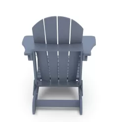 Leisure Line Recycled Grey Folding Plastic Adirondack Chair