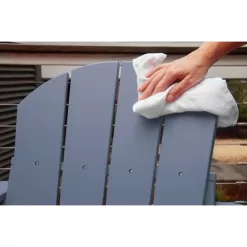 Leisure Line Recycled Grey Folding Plastic Adirondack Chair