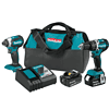 Makita XT269M 18V LXT Lithium-Ion Brushless Cordless Hammer Drill and Impact Driver Combo Kit (2-Tool) w/ (2) 4Ah Batteries, Bag