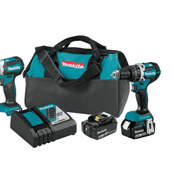 Makita XT269M 18V LXT Lithium-Ion Brushless Cordless Hammer Drill and Impact Driver Combo Kit (2-Tool) w/ (2) 4Ah Batteries, Bag