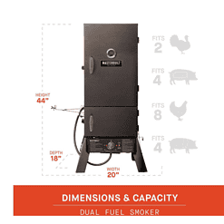 Masterbuilt Dual Fuel Smoker in Black
