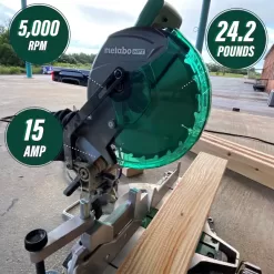 Alternative view of Metabo HPT Miter Saw C10FCGSM 10-in Single Bevel Compound Corded Miter Saw