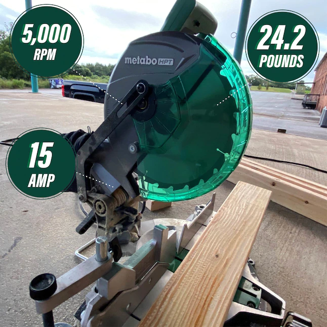 Metabo HPT Miter Saw C10FCGSM 10-in Single Bevel Compound Corded Miter Saw - Image 2